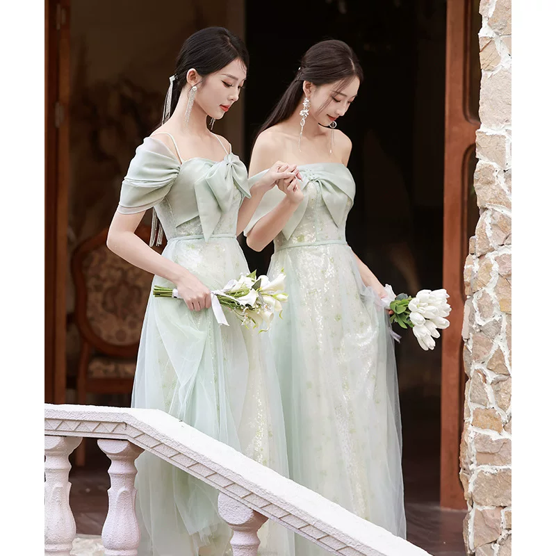 Bridesmaid dress, green evening dress