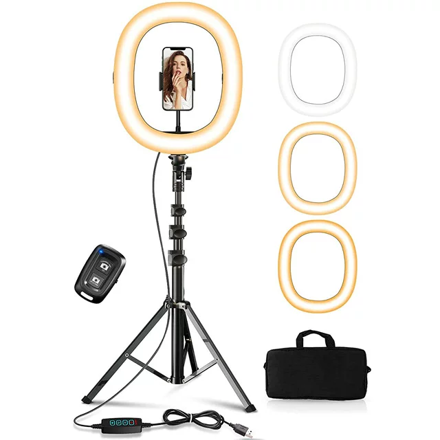 Лампа для фотосессий, для мобильного телефона, портативный LED-осветитель, 10 дюймов, для блогеров