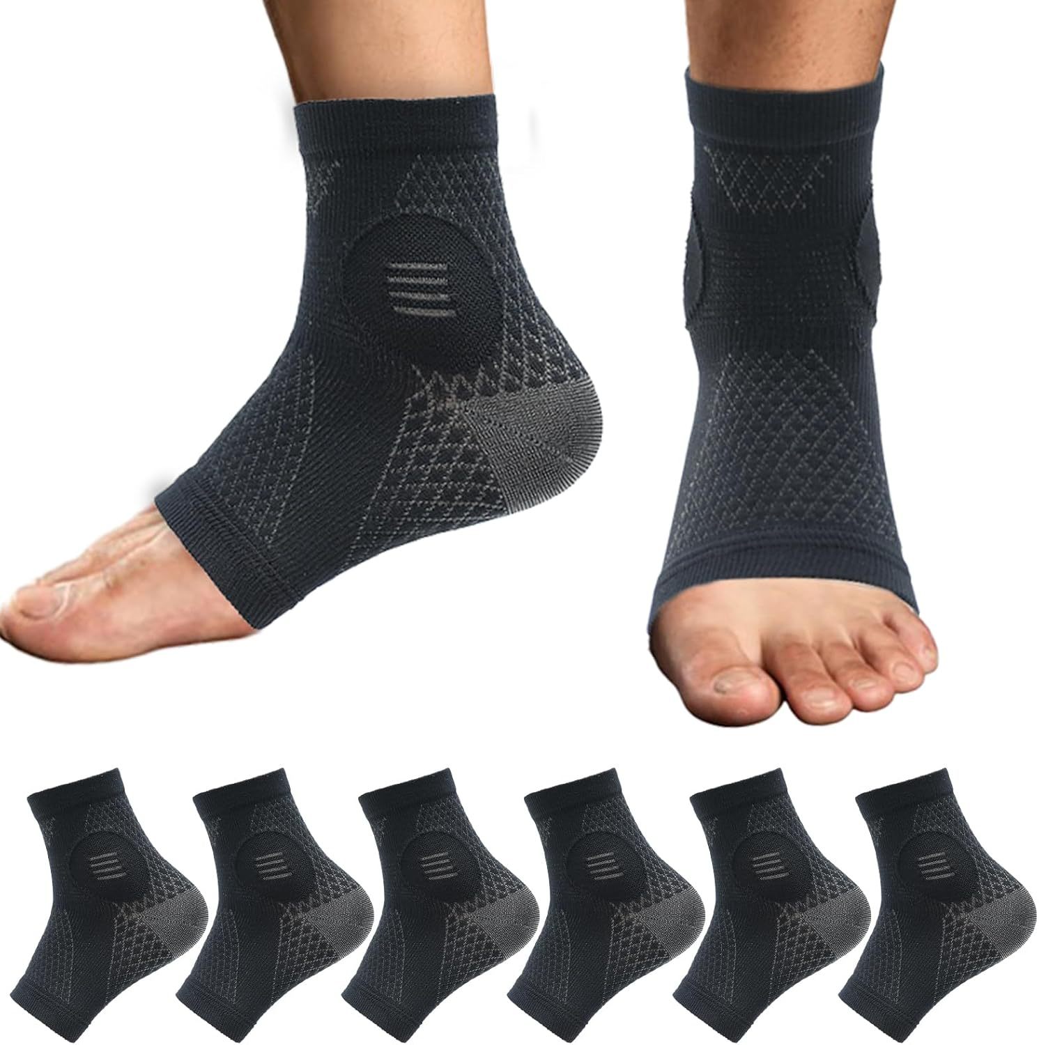 Calcetines de compresión transfronterizos Calcetines de pantorrilla Calcetines elásticos Deportes Ciclismo Correr Calcetines de yoga Calcetines de compresión de tubo largo para hombre Spot para mujer