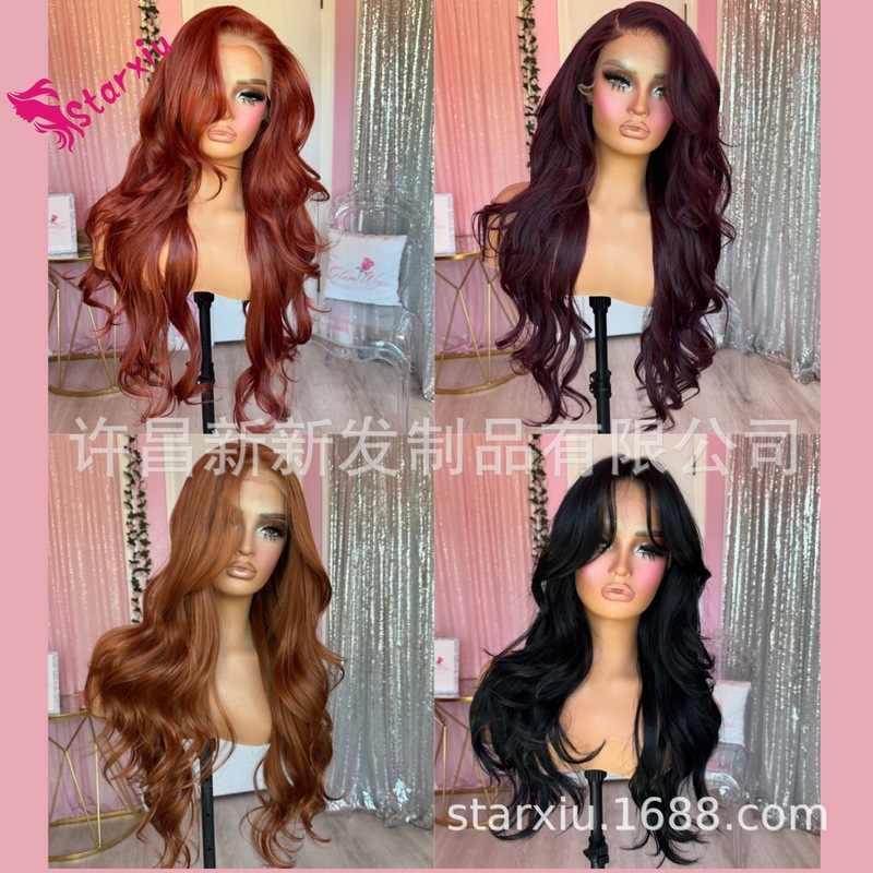 13by6 body wave human hair wigs layers wavy 欧美假发真人发头|undefined