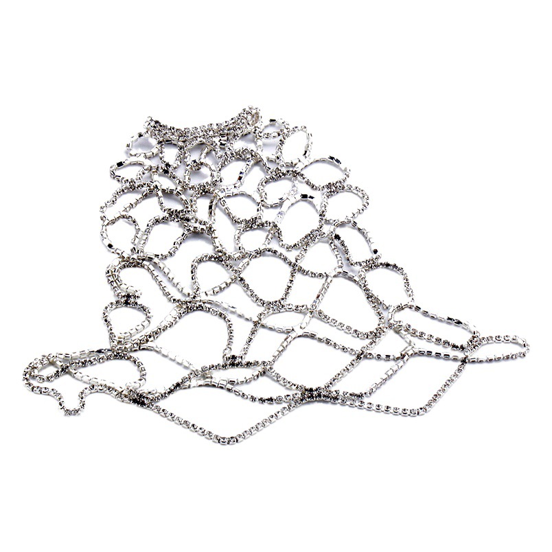 2023 transfronteriza Venta caliente garra cadena de malla tapa Europea estilo de la boda con el pelo decoración maquillaje artista fuente nueva venta al por mayor