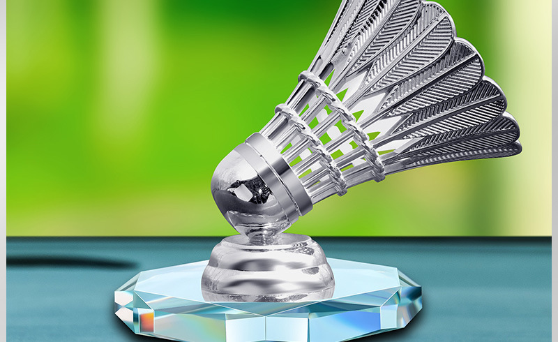 Creative car decoration badminton lovers small decoration interior decoration good sound metal Trophy