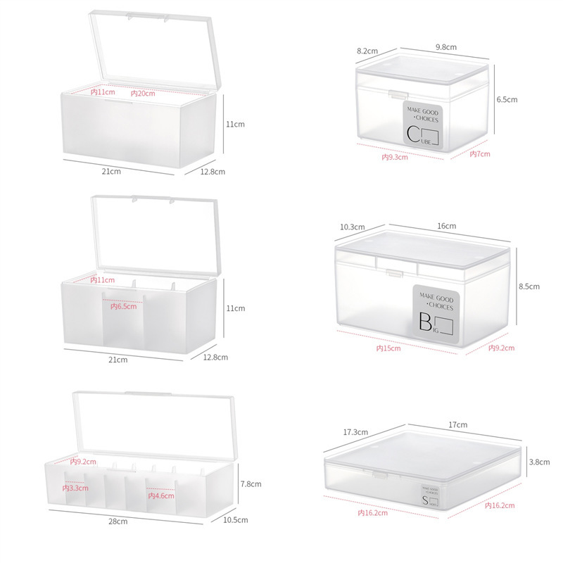 Frosted Transparent Large-Capacity Flip-Top Storage Box Guka Card Holder Small Card Film Multi-Functional Dust-Proof Small Object Box