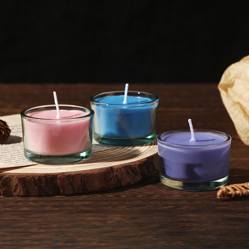 Vela de cristal Candelabro eliminación de humo cena romántica a la luz de las velas aceite esencial aromaterapia prueba de sabor de la vela