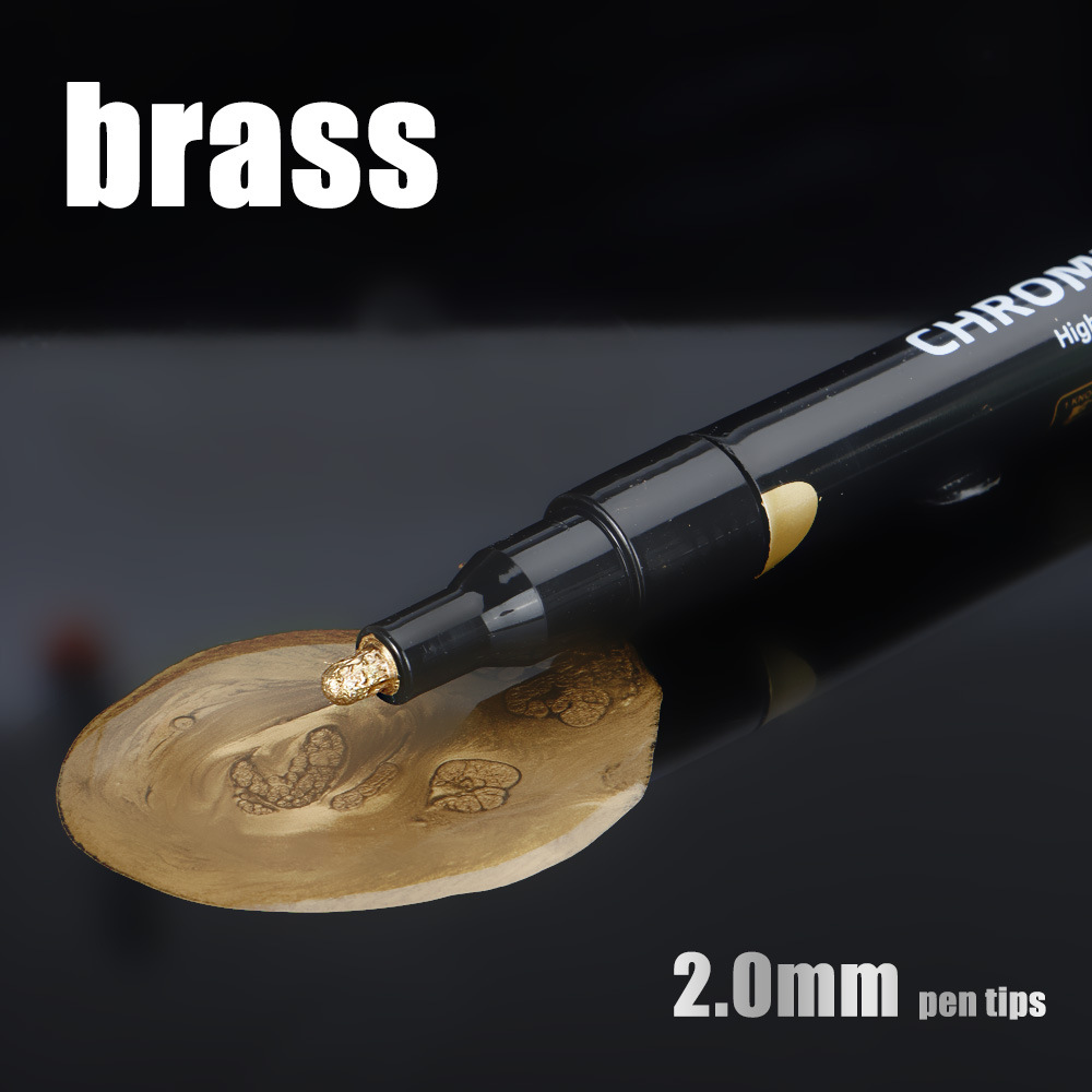 Espejo de color metálico cromado lápiz de pintura brillante modelo diy pintura reposición de color lápiz impermeable al por mayor