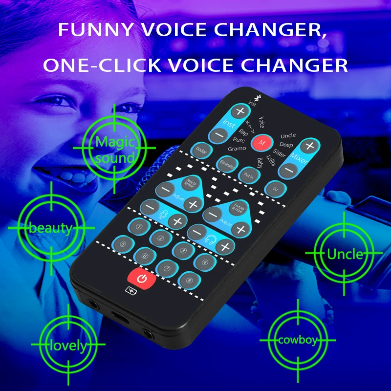 Мини‑звук карта для караоке Anchor, запись, Bluetooth, голосовой модулятор, для киберспорта, мобильных телефонов и компьютеров