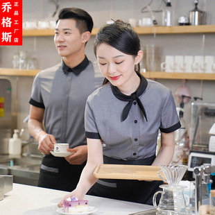 Restaurant Waiter Work Clothes Short Sleeve Western Restaurant Hotel Cake Hot Pot Restaurant Barbecue Staff Summer Clothing Female