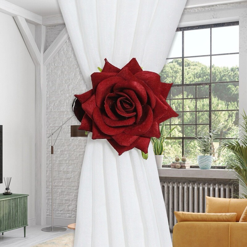 Cross-border explosions French romantic rose flower curtain clip curtain buckle, wedding curtain decorative flower clip