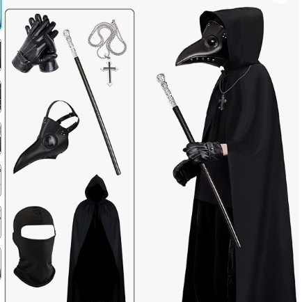 Máscara de boca de pájaro de Halloween, máscara de boca de pájaro de plaga de vapor de venta europea