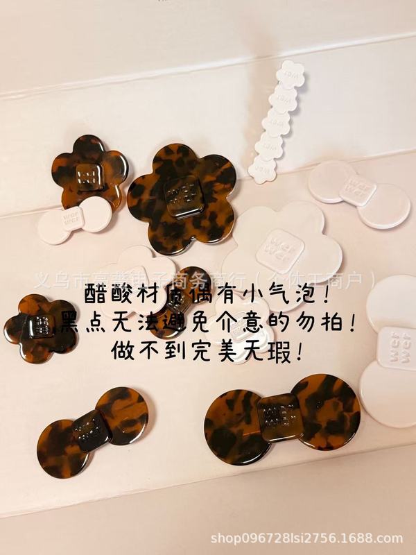 2025徐璐字母款醋酸蝴蝶结鸭嘴发夹刘海边夹可爱少女时髦碎发整理|undefined