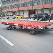 用吨集装箱加厚平板车材质叉车牵引式0平板拖车销售重型工具车