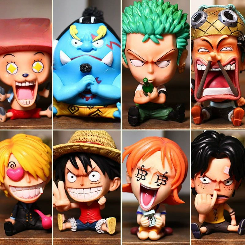 One Piece GKQ версия Луффи Эйс презирает любовь Санжа Зоро Чоппер фігурка подарок автомобильная подвеска слепая коробка