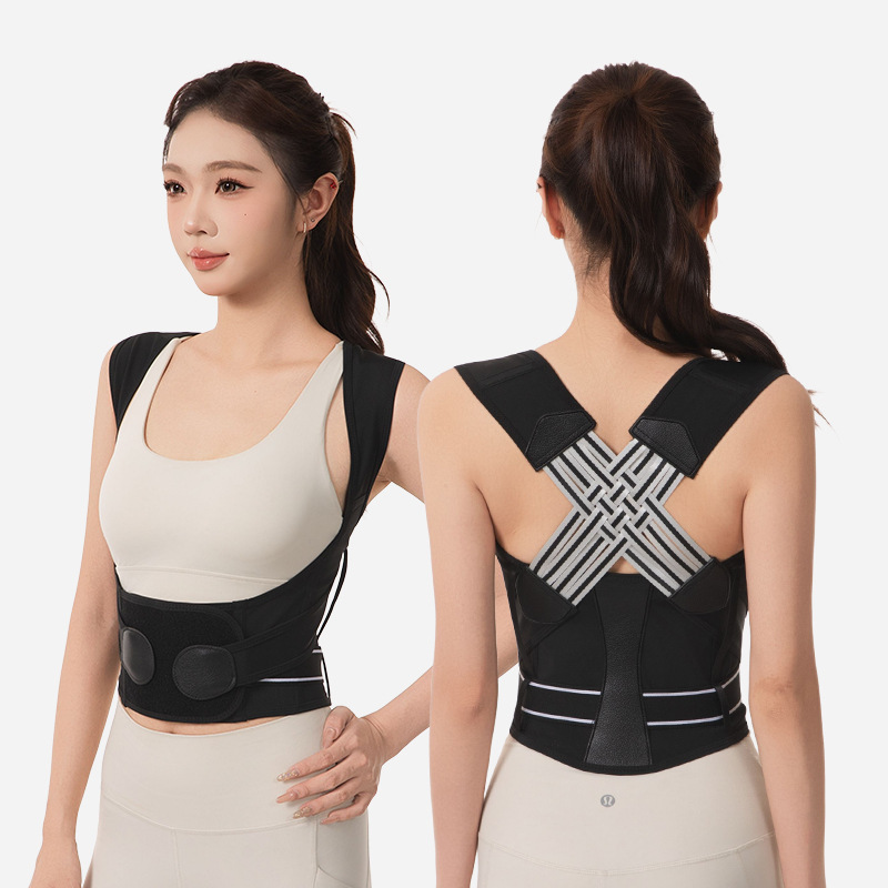 抖音と同じスタイルの猫背防止矯正ベルト、姿勢矯正ベルト、大人男女兼用、背中を美しく見せる肩開き猫背矯正器