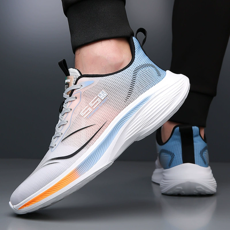 2025 мужская обувь летняя новая летающая сетка спортивная обувь дышащая легкая беговая обувь амортизация универсальных модных кроссовок