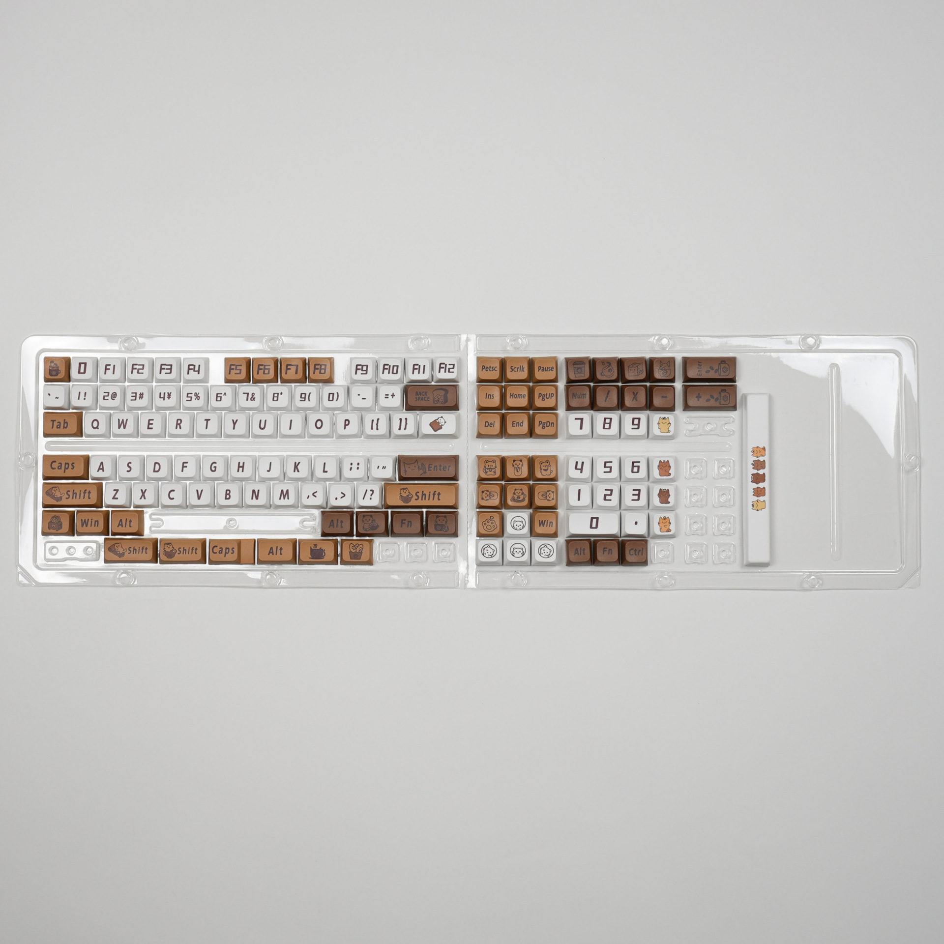 PBT material XDA altura bola tapa sublimación Pacha perro tema patrón grande conjunto completo universal Teclado mecánico keycap