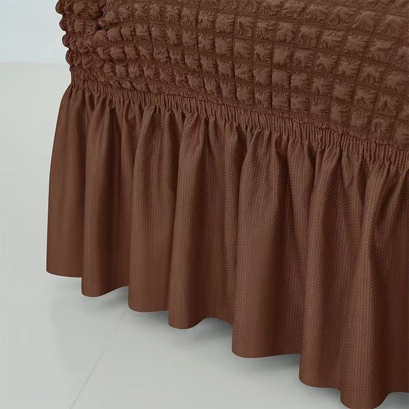 Transfronterizo Amazon Ebay Bubble Grid Full Pack Falda Elástico Pequeño Sofá de un solo reposabrazos Cubierta de polvo Cuatro estaciones