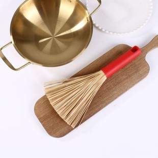Bamboo Pot Brush, Handmade Long-Handled Brush, Magic Tool for Kitchen Cleaning, Hotel and Restaurant Pot Washing Brush, Fine Natural Bristles, Oil-Removing Brush