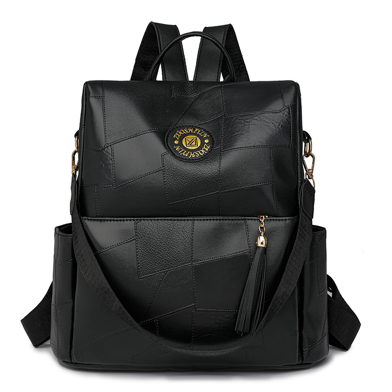 Mochila de mujer de todo fósforo 2024 nueva mochila de gran capacidad de moda casual para mujer bolso de viaje antirrobo de cuero suave para mujer