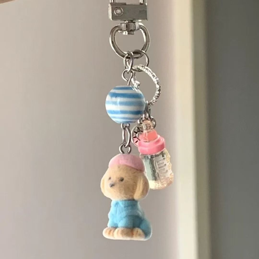 15g Weight Mobile Phone Chain, Keychain Classification 1 Piece Quantity Flocking Material Book, Animal, Bag, Cartoon Pattern Cute, Sweet Style 1 Piece Book Animal Bag Mobile Phone Chain Keychain Flocking Cute Sweet Mobile Phone Chain Keychain 3