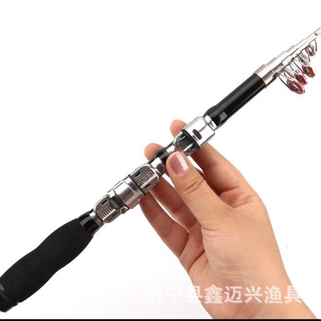 迷你小海竿套装全套便携短节新款远投竿抛竿碳素超轻伸缩杆路亚竿