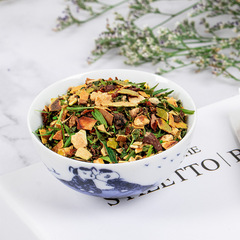 眾智源廠桔紅羅漢果茶梔子四角包多多代發抖快表格廠家代發120g