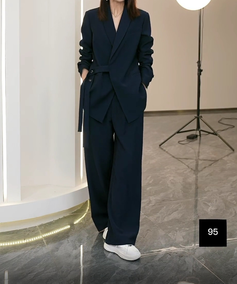 Unternehmen Bankett Täglich Frau Britischer Stil Einfarbig Elasthan Polyester Taste Hosen-Sets Hosen-Sets display picture 20