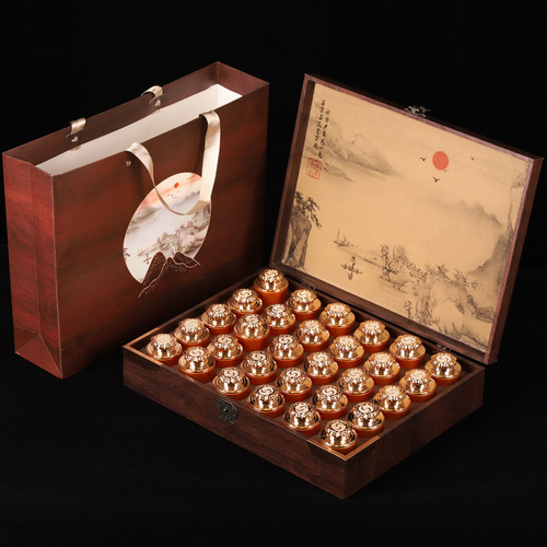 30 cans of Jin Jun Mei tea small can black tea high-end gift box for festival gifts, for elders and leaders, promotional gift, wholesale