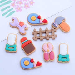 工具箱扳手清新diy奶油膠髮夾自製手機殼樹脂配件鞋扣飾品材料