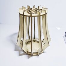 亚马逊木质拼插花瓶装饰花瓶拼图花瓶wooden puzzle flower vase