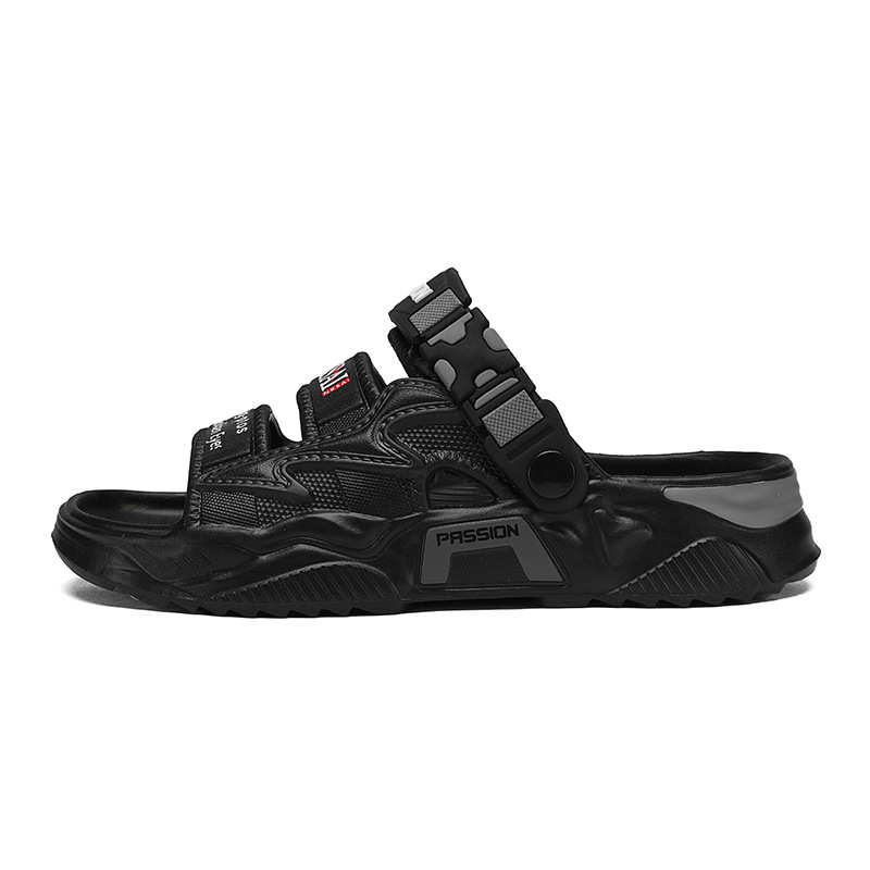 top Quality Men's Thick-Soled Slippers For Summer Wear, Trendy And Odor-Resistant, New Style One-Strap Outdoor Non-Slip Sports Beach_voghion.com