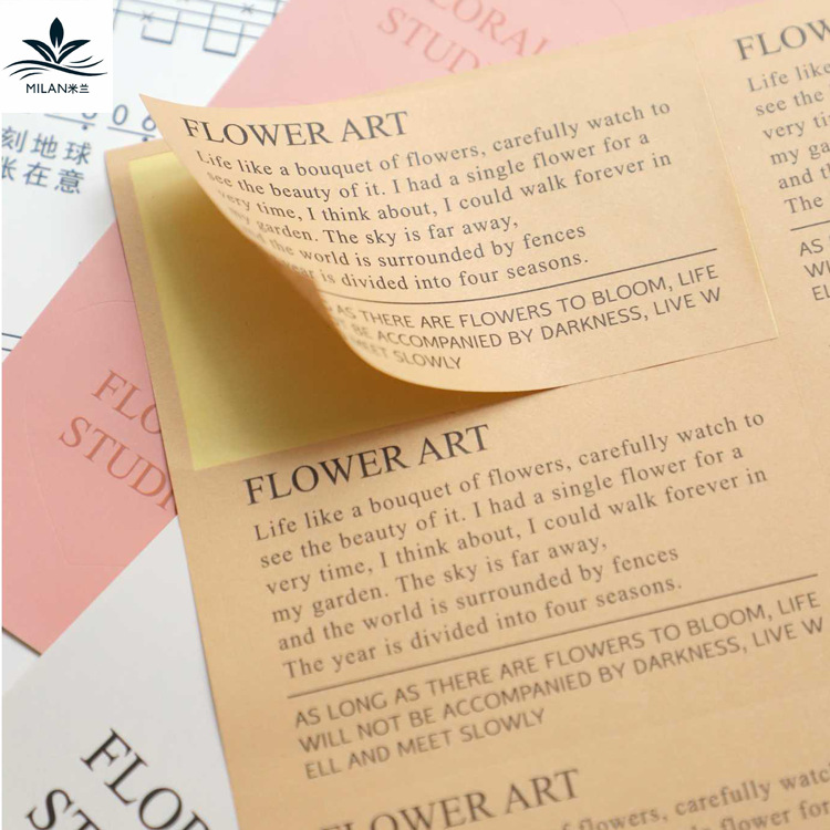 Inswind pegatinas adhesivas paquetes de flores hechos a mano DIY material caja de regalo decoración regalos pegatinas floral al por mayor