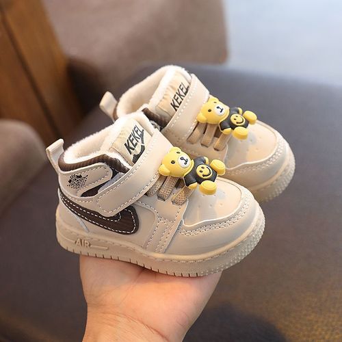  winter new baby cotton shoes 0-2 years old 1 soft-soled non-slip baby toddler shoes warm plus velvet men's and women's sneakers