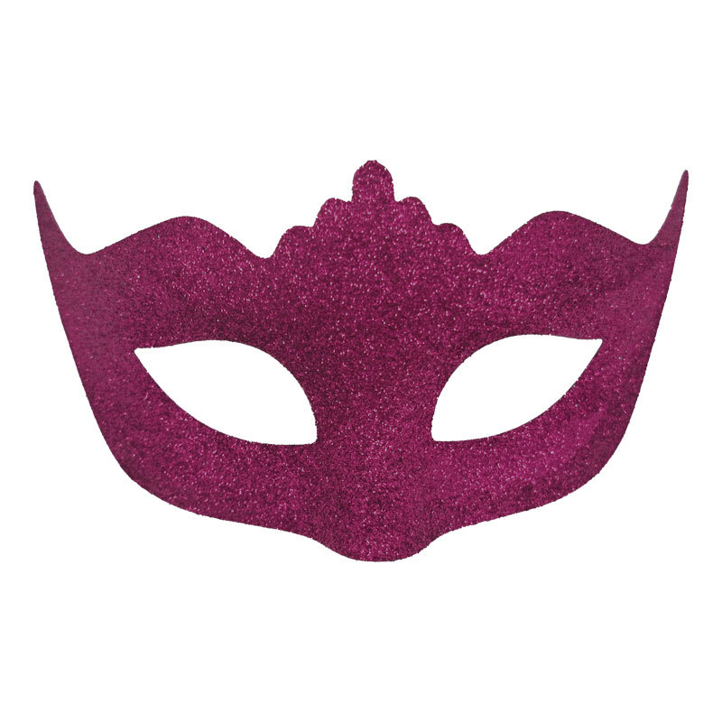 Carnaval polvo brillante retro pequeña máscara de corona veneciana máscara falsa máscara de maquillaje polvo brillante retro máscara de mitad de cara