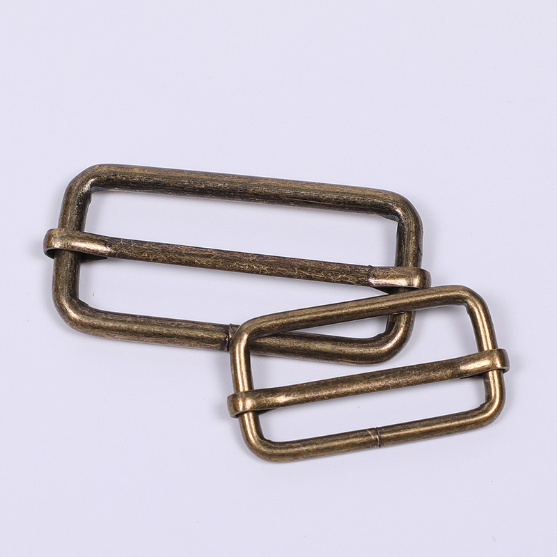 Tres hebillas ajustables de hierro de metal hebilla cuadrada hebilla circular cinturón de hombro accesorios de bolso de cintura semicircular D hebilla
