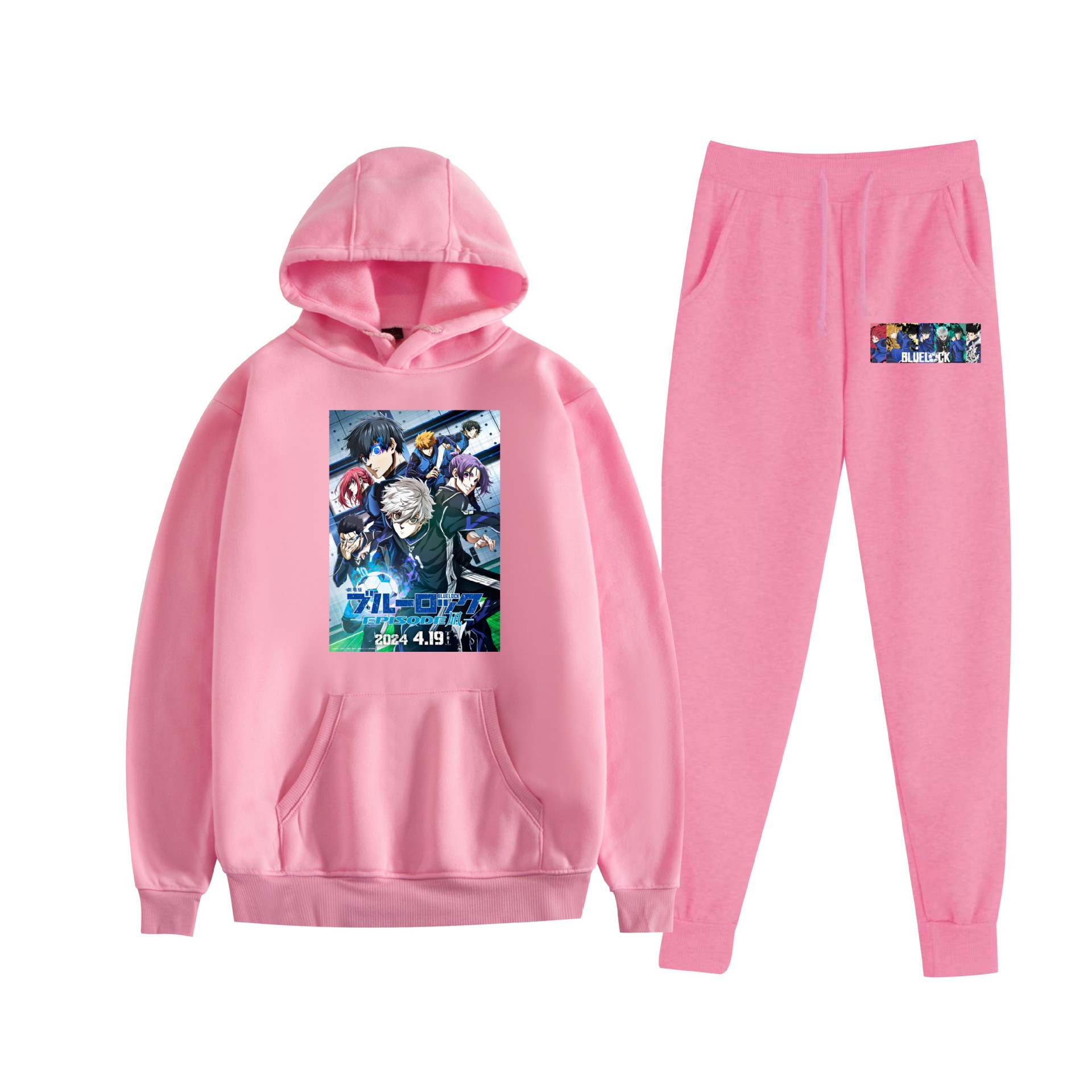 Europa y América Otoño Invierno BLUE LOCK Blue Prison Hombres y mujeres Deportes de ocio más suéter con capucha de terciopelo al por mayor