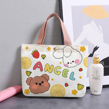 帆布包女手提袋便当包包2025时尚外出帆布饭袋子上班族日系小挎包