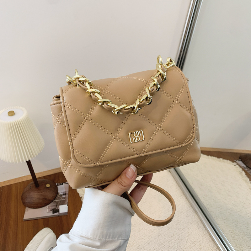 Bolso de mano de cadena de diamante popular para mujeres 2026 verano nuevo estilo de moda versátil bolso de hombro de alta calidad