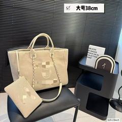 新款小香风沙滩包帆布托特妈咪包手提腋下链条百搭购物袋工厂批发