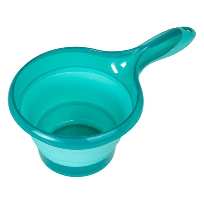 Wholesale household kitchen folding water spoon plastic bath spoon baby silicone shampoo spoon outdoor water ladle shampoo spoon