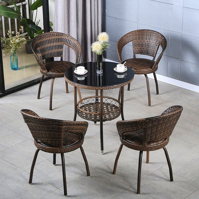 브라운 : 모델 B - 원형 70개 + 회전의자 4개 [신제품] 쿠션 무료