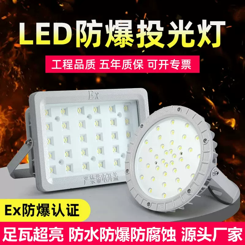 LED防爆灯工业加油站罩棚灯户外隔爆型投泛光灯仓库厂房led应急灯