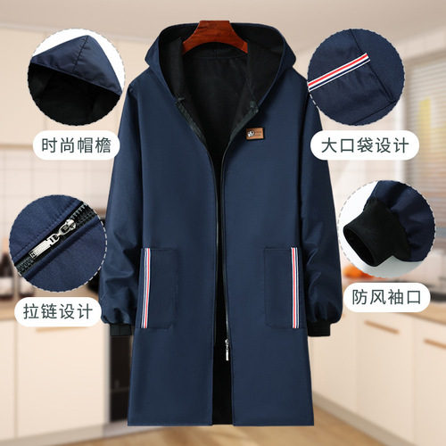 Wholesale winter jackets with thermal and thick lining, wearable kitchen aprons with waterproof and oil-proof long sleeves, workwear for men and women.