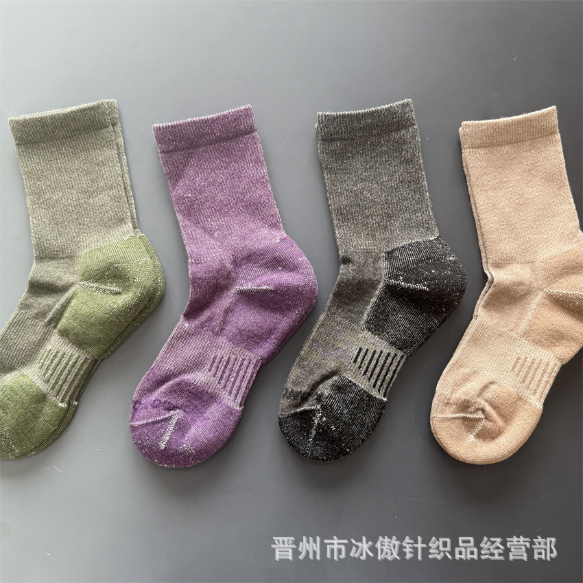 80% Merino Wool Socks Hiking Socks Basketball Socks High Top Hiking Socks Thickeneded Thermal Socks Outdoor Sports Socks