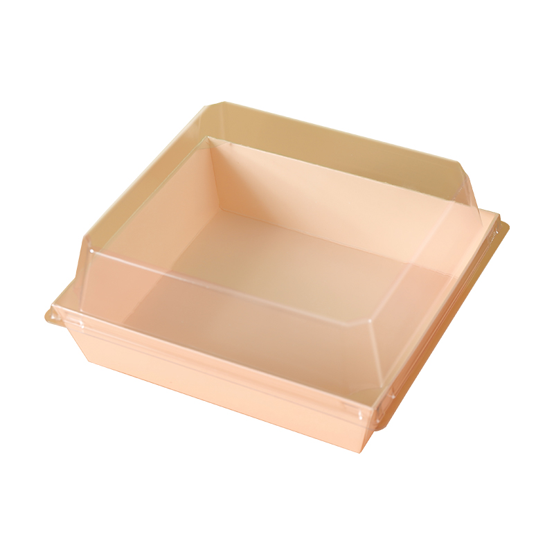 Caja de embalaje de pan de sándwich de pino de carne, caja de embalaje de piel de vaca de nieve puff West Point, pastel de postre