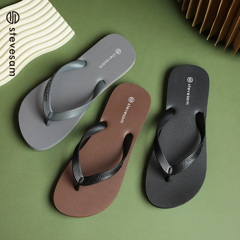 Non-slip rubber summer slippers, beach handheld flip flops, Amazon