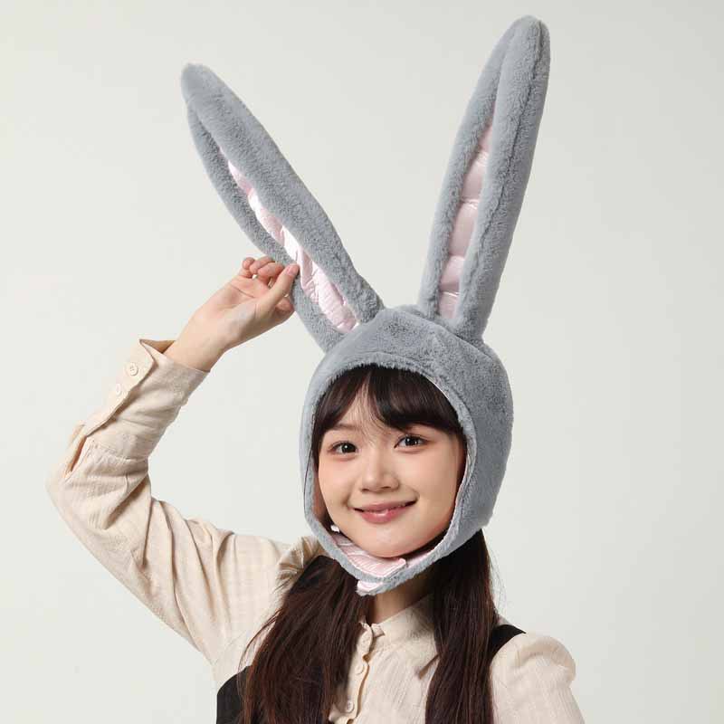 Actuando chica suave, felpa, Lin Xiaozhai, el mismo estilo, orejas de conejo, sombrero, capucha de conejo, accesorios fotográficos, accesorios fotográficos