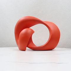 現代簡約歐式創意螺旋彎曲擺件樣板間會所售樓處書房客廳軟裝波浪