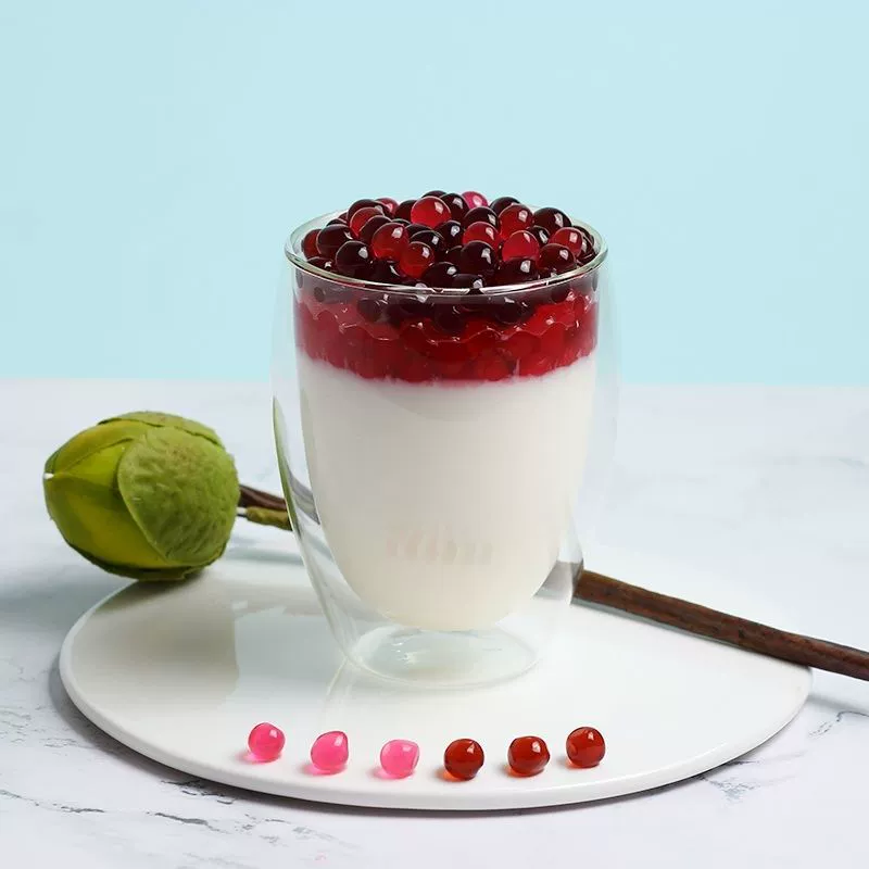 Граповые дышащие шарики в бутылочке, ягодный аромат Egg и Milk Tea Shop специальный сырьё замена кокосовым жемчугом