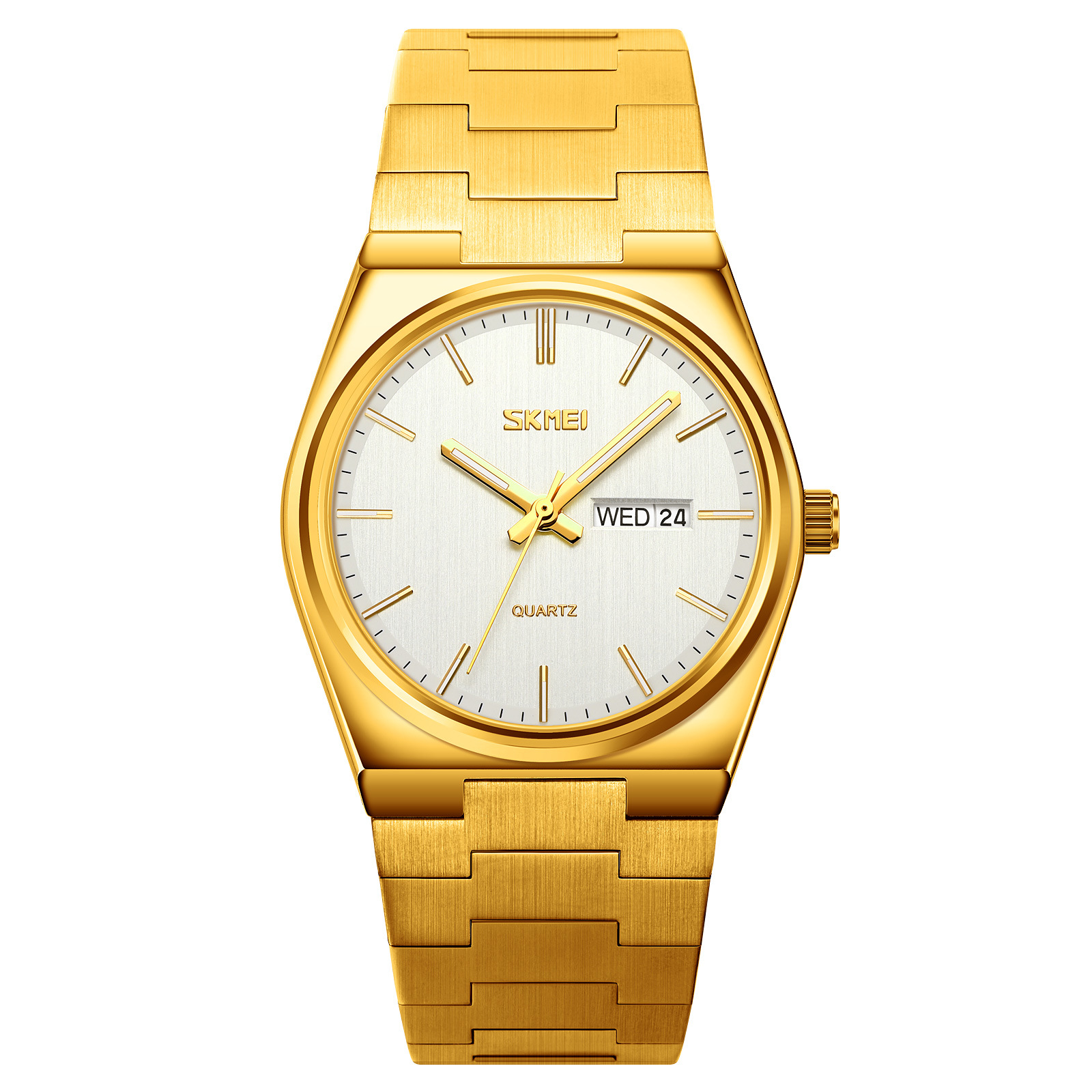 Reloj de cuarzo impermeable de alta calidad, simple reloj de acero sólido, reloj de hombre al por mayor.