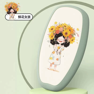Sandwich Seat Cover, Electric Vehicle: Electric car cushion - green-edge-flower-girl-m